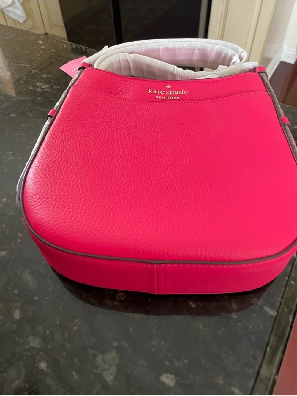 Kate Spade New York Hot Pink Pebbled Leather Shoulder Bag